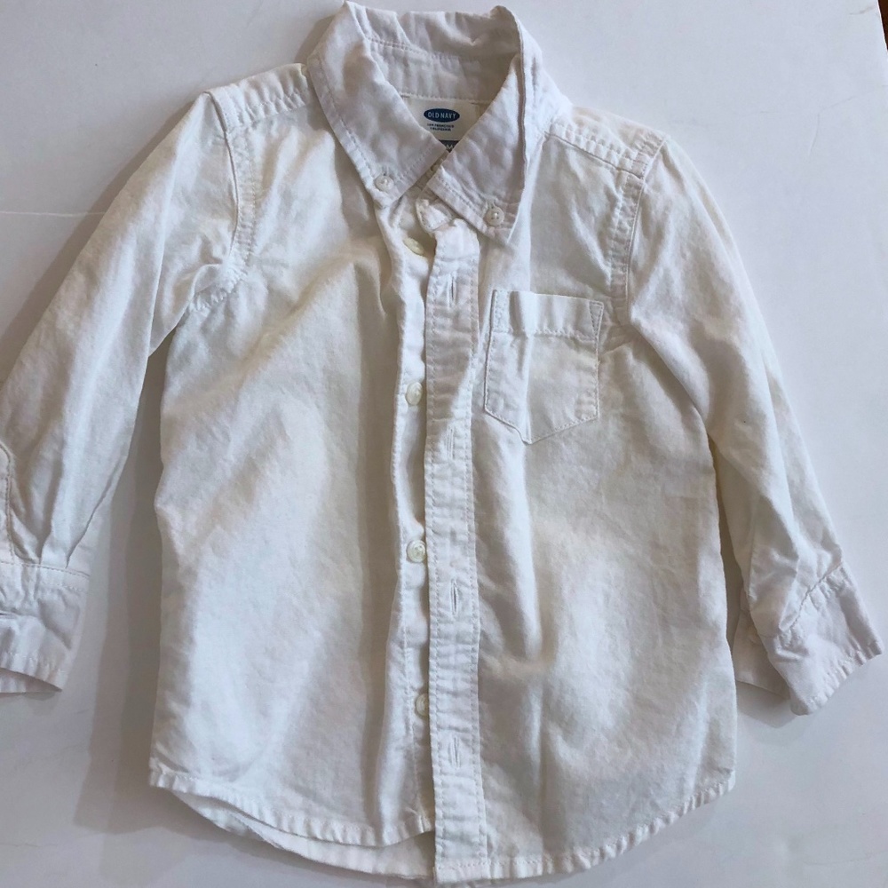 White Shirt Long Sleeve 18-24 months.